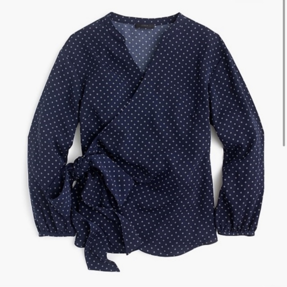 J. Crew Wrap Top in Foulard Floral Size Small #H6438